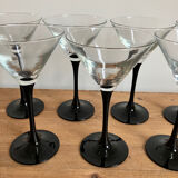 Set of 9 martini glasses