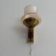 Yellow glass and brass wall light from the mid-century, 1960, Germany.