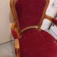 Ancien fauteuil style Louis Philippe bois velours