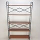 Italian free standing teak shelving unit, 1950