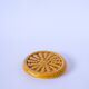 Bottle coaster in yellow braided effect slip 1960