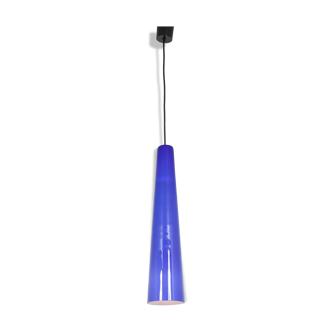 Suspension en verre bleu par Vistosi, Italie 1960