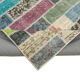 Handwoven anatolian contemporary 173 cm x 231 cm multicolor patchwork rug
