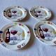 4 bread plates in Gien earthenware "Bouquet"