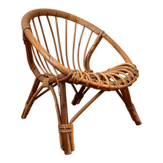 Rattan armchair for children