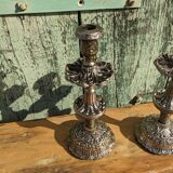 Pair of silver candle holders