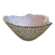Small vintage textured green glass bowl - Coral style - Mid Century