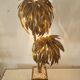 Lampe de table palmier en laiton vintage Maison Jansen, années 1970, France