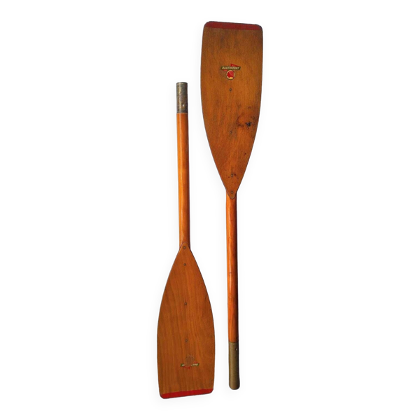 Grande pagaie, rame vintage en bois