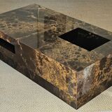 Table basse Laque de Chine - Pièce unique ébeniste Paris - années 80