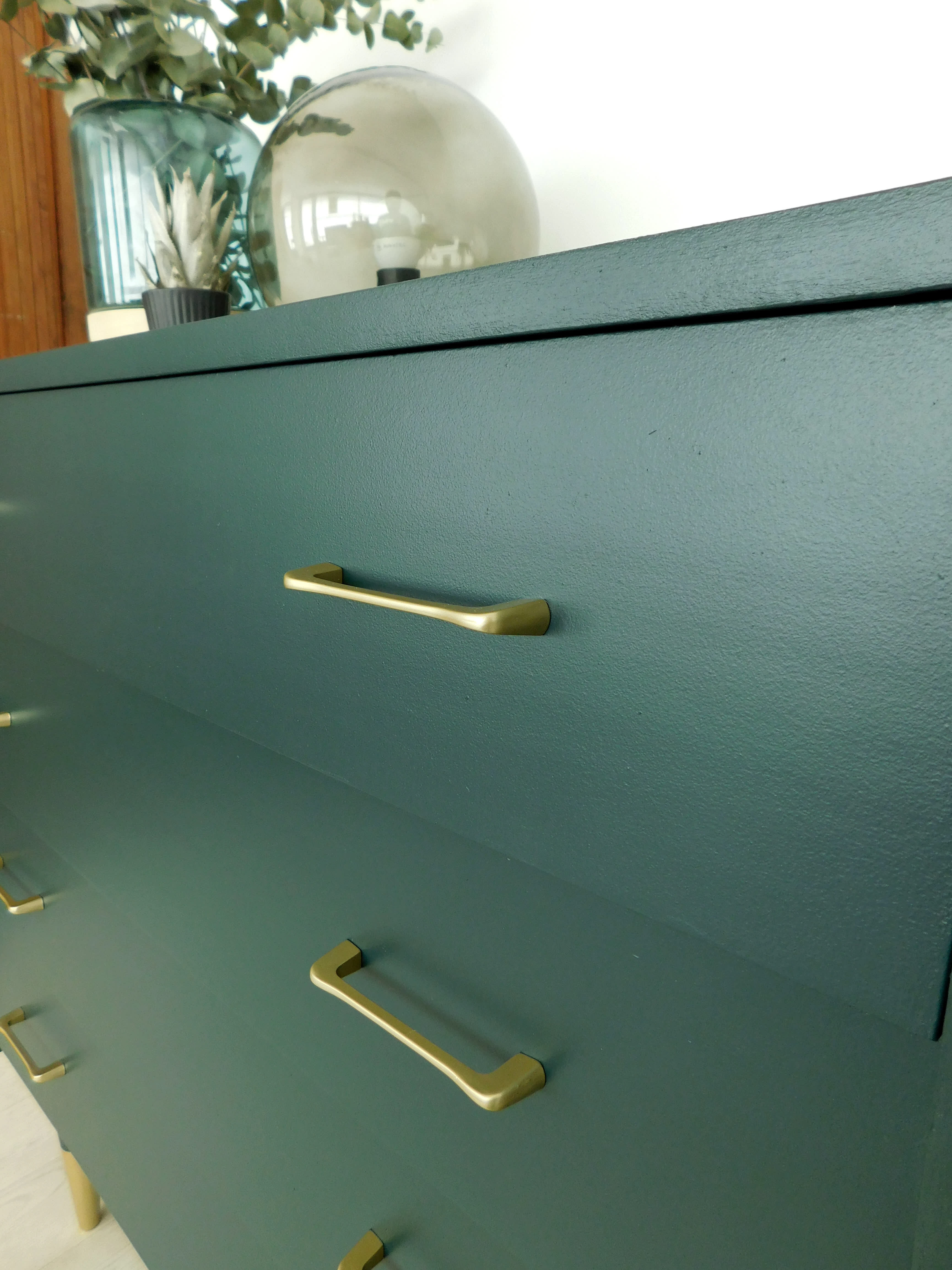 Dark green vintage dresser