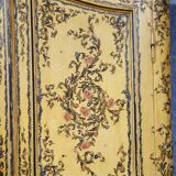Curved wardrobe painted with floral decoration - late 19th century - Venetian style/XV