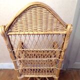 Vintage wicker rattan armchair