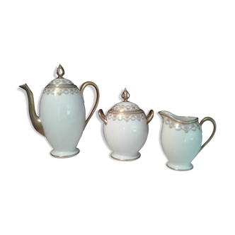 Set 3 pieces porcelain, coffee or tea.  late 19th