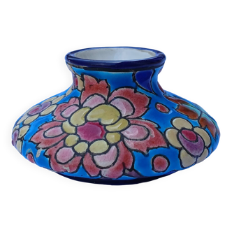 Small Longwy enamel vase