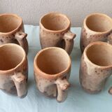 6 ceramic mugs or tankards