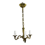 3 light bronze chandelier