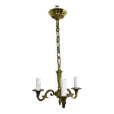 3 light bronze chandelier