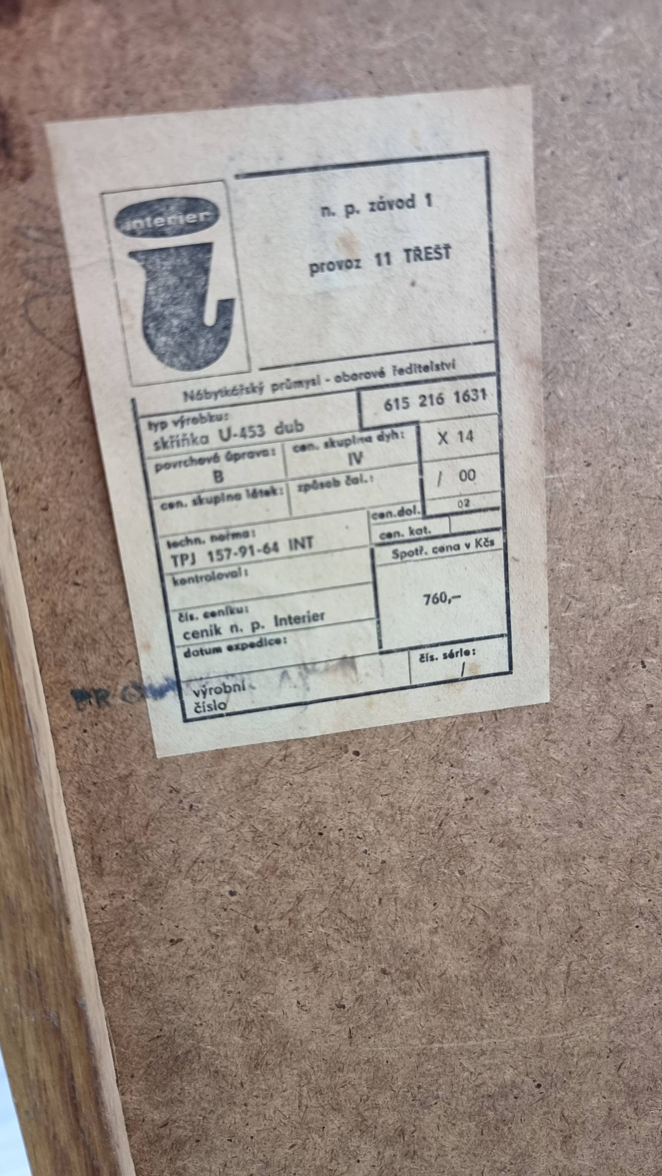 Sideboard by Jiri Jiroutek for Interier Praha, 1960s