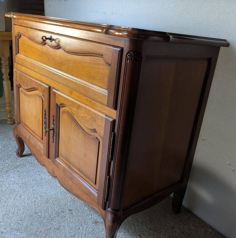 Antique handcrafted furniture in solid cherry wood.