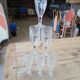 6 flutes in thick chiseled glass