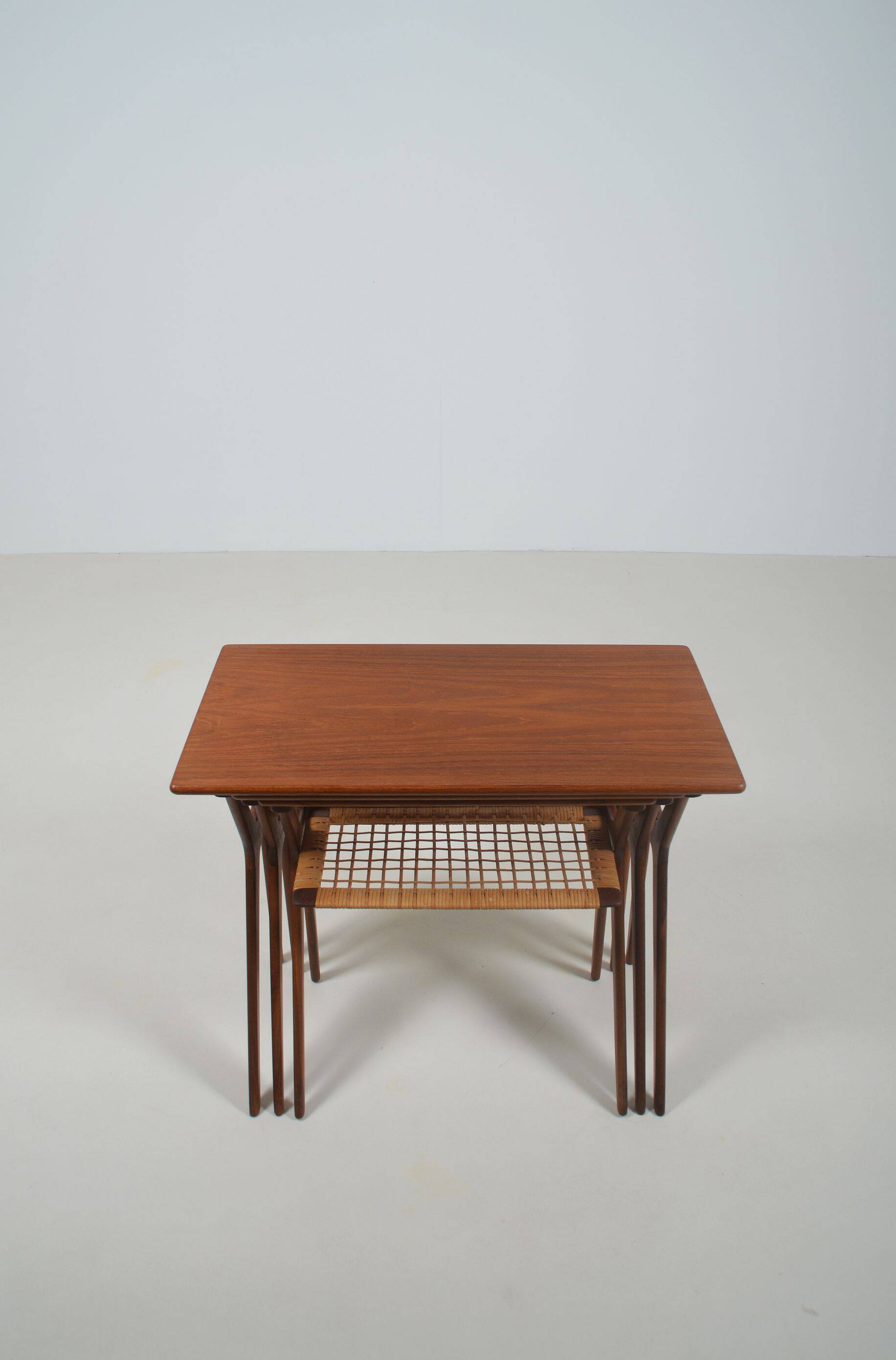 Danish nesting tables designed by Johannes Andersen for Silkeborg, 1960s