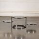 Chrome and glass coffee table