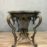 Table with a beautiful marble with green sea throat