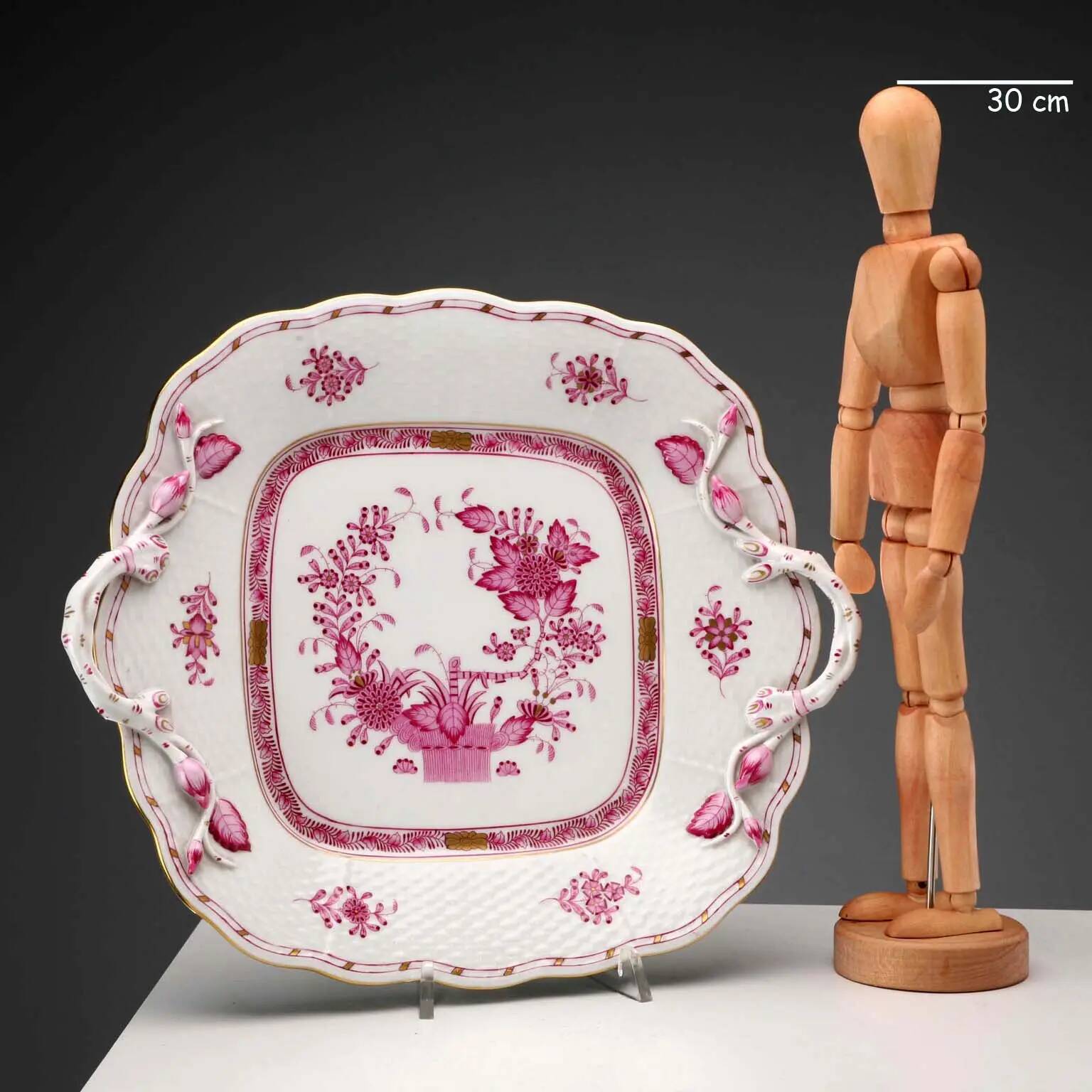 Antique porcelain plateau Herend Hungary 20th century