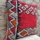Vintage cushion cover in Berber kilim: Moroccan wool cushion.
