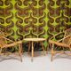 Garden lounge set in vintage bamboo rattan 1960