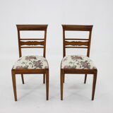 Set of two antique side chairs, czechoslovakia 1950