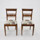 Set of two antique side chairs, czechoslovakia 1950