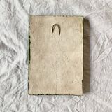 Small glazed ceramic seahorse wall plaque - key ring