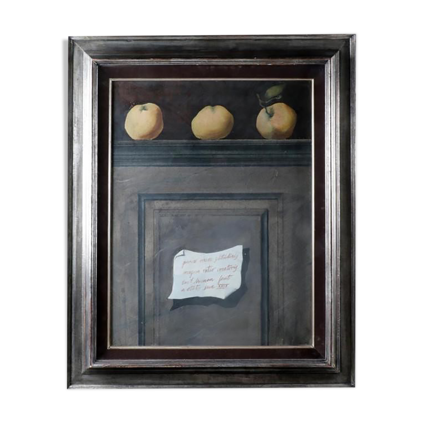Classic painting, still life in wooden frame