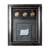 Peinture classique, nature morte dans un cadre en bois