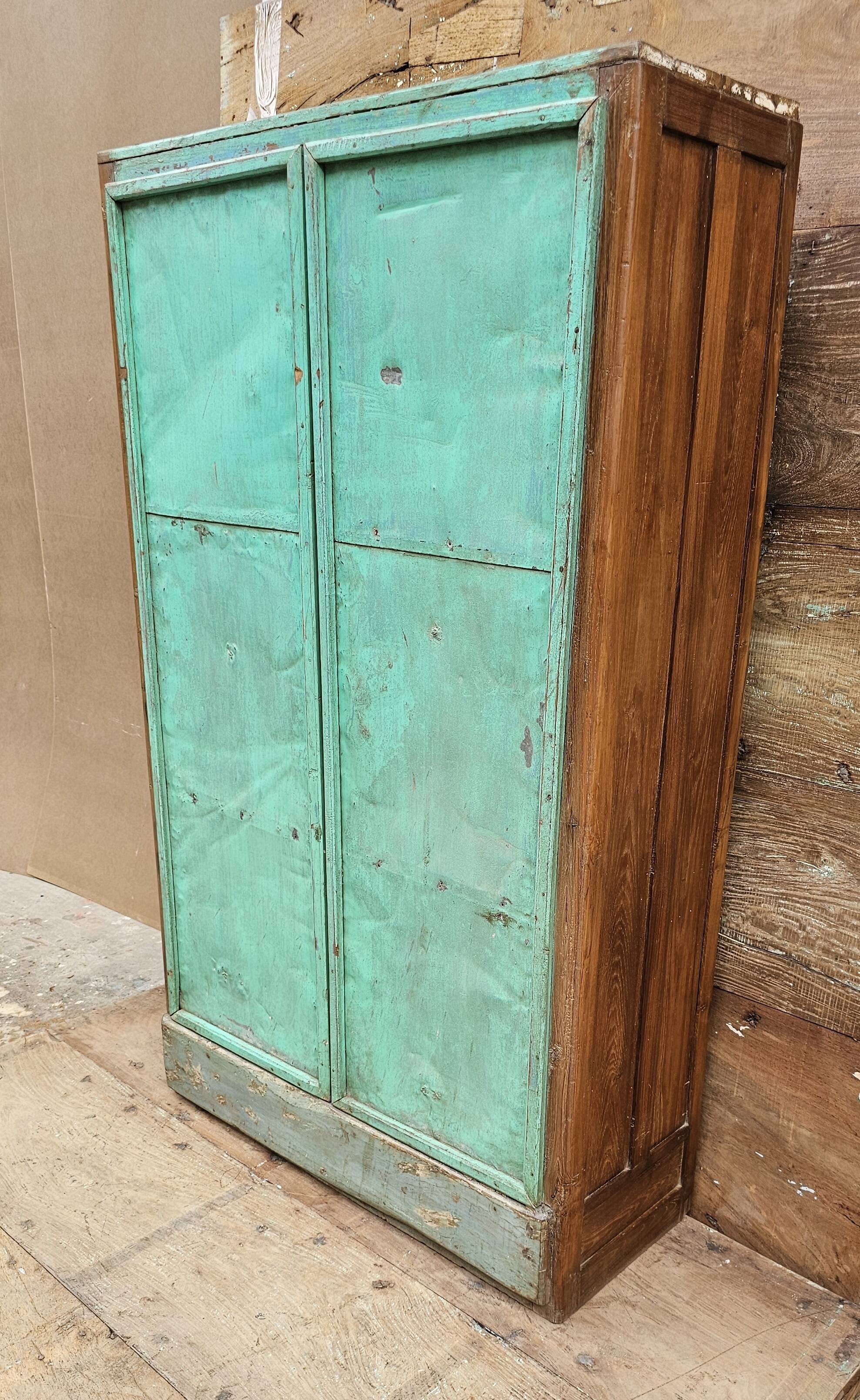 Old Art Deco glazed bookcase in Burmese teak