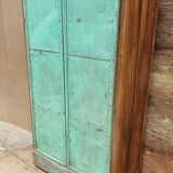 Old Art Deco glazed bookcase in Burmese teak