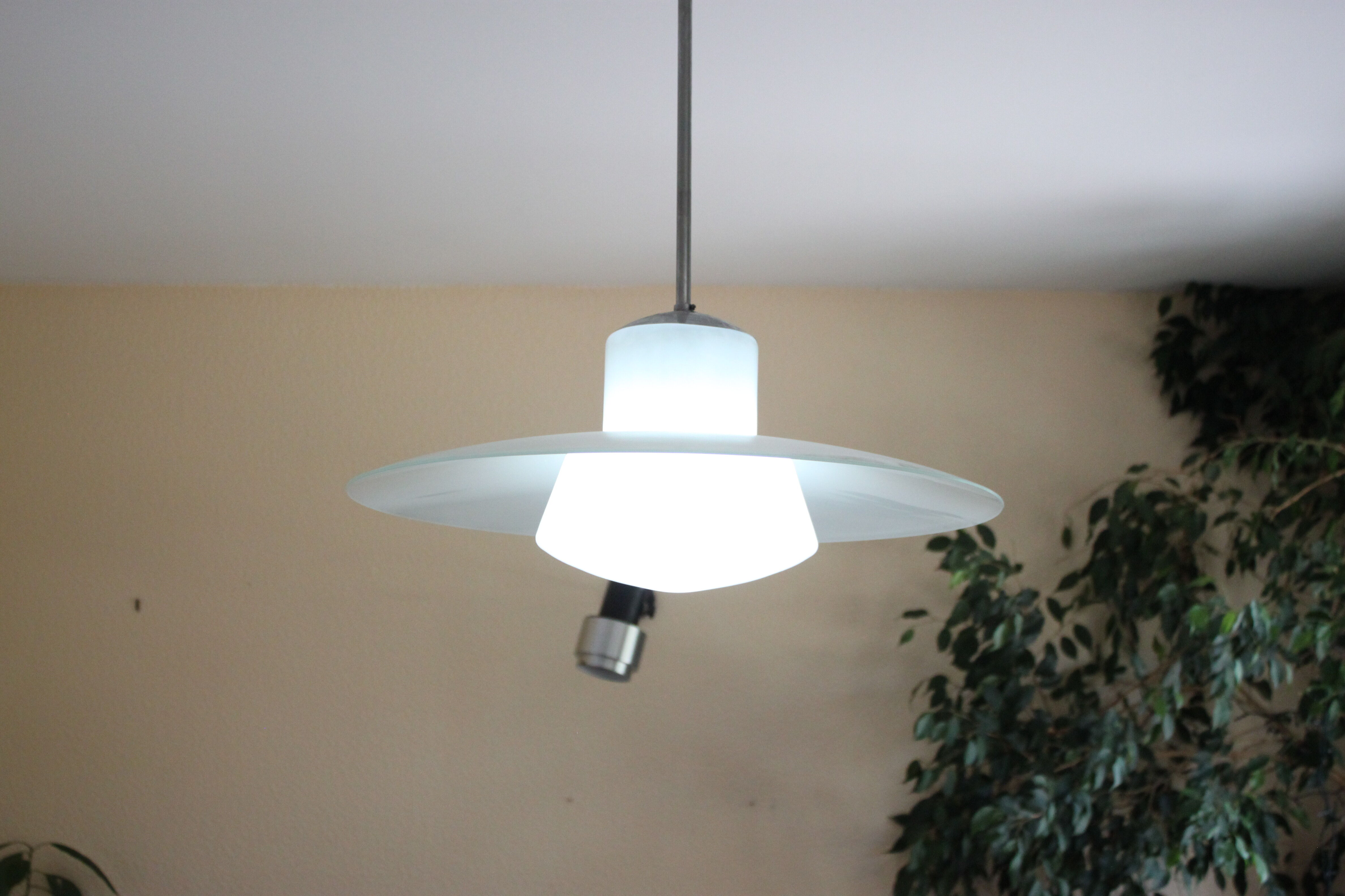 Pendant lamp opaline 1930 XXL