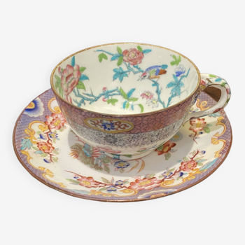 English porcelain cup and saucer, Minton