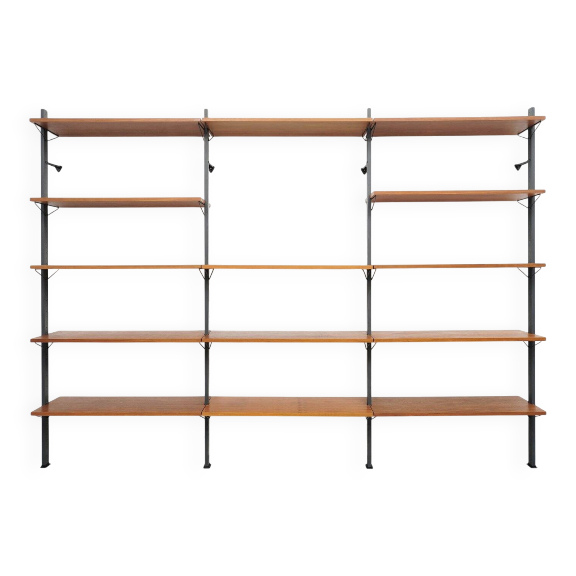Swedish walnut shelving system by Pira, 1960s