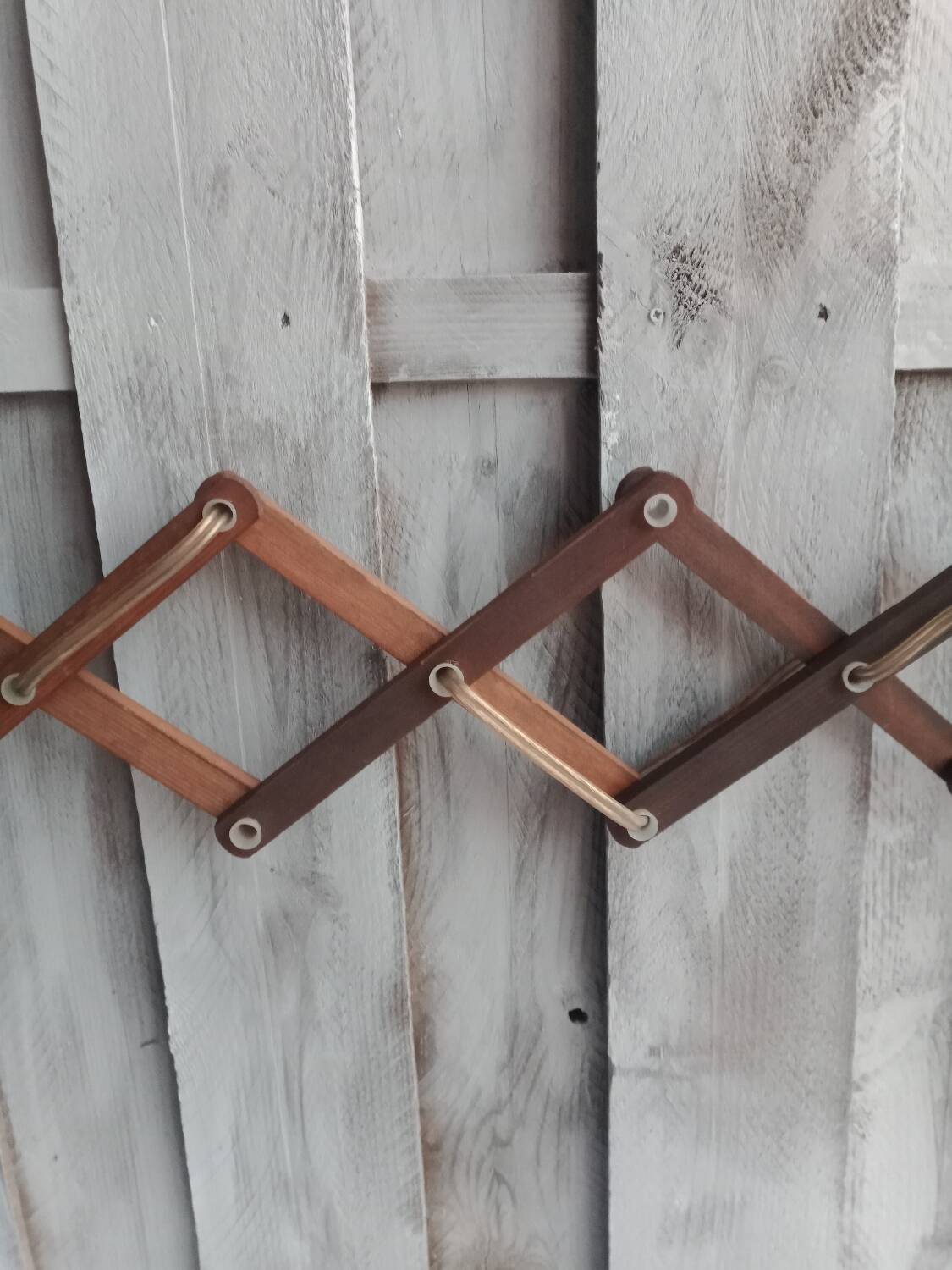 Zig zag wooden wall light from the 60s