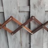 Zig zag wooden wall light from the 60s