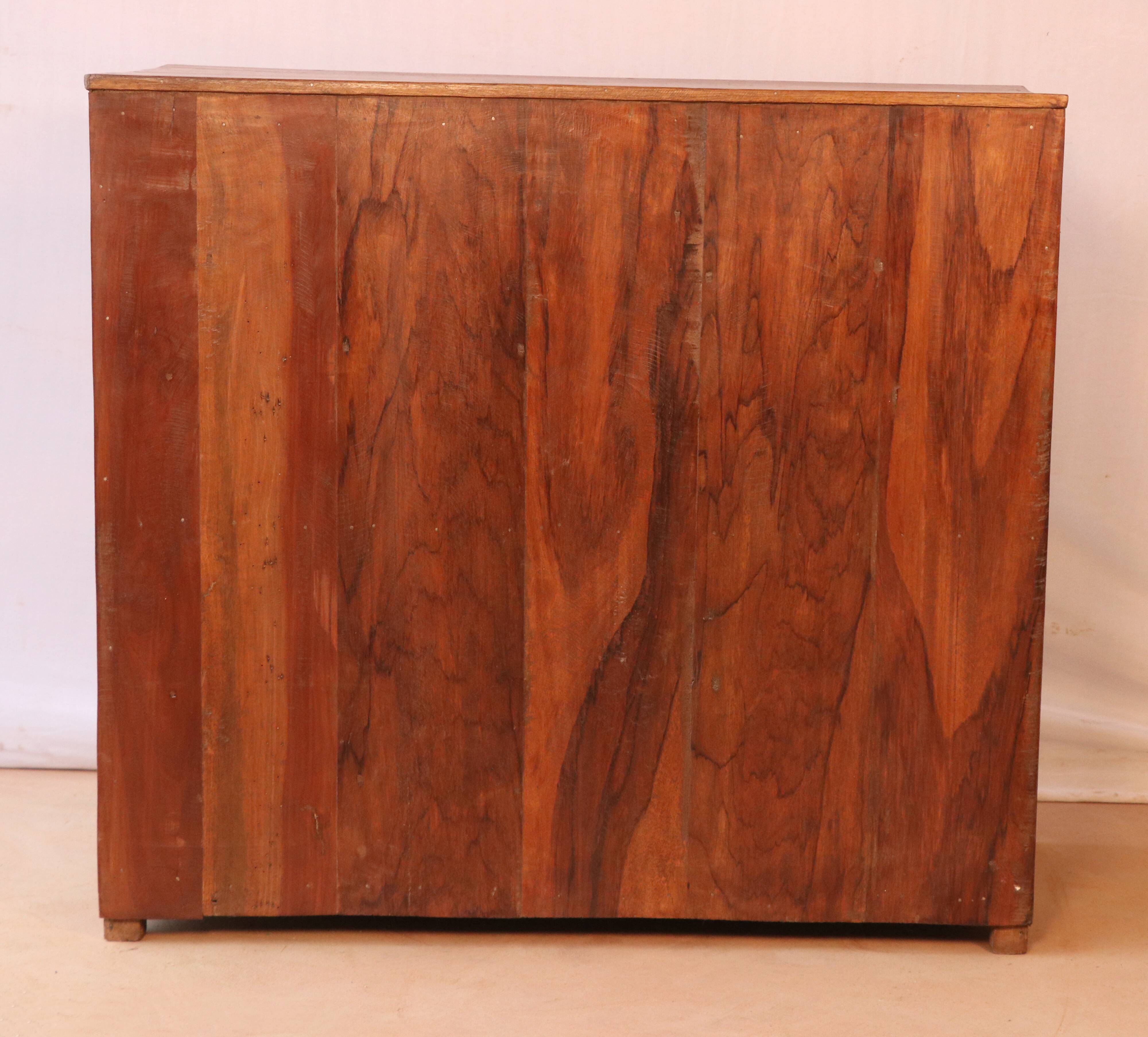 former Art Deco glazed sideboard in Burmese teak