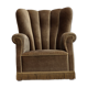 1960s, Danish relax armchair, dark green furniture velour, ash wood.