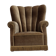 1960s, Danish relax armchair, dark green furniture velour, ash wood.