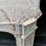 Louis XV Pompadour style fireplace in pink marble circa 1900