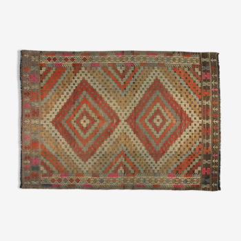 Anatolian handmade kilim rug 253 cm x 167 cm