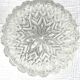Pair of round ceiling lights in chiseled glass