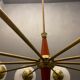 Italian sputnik chandelier in opaline glass, 1960s